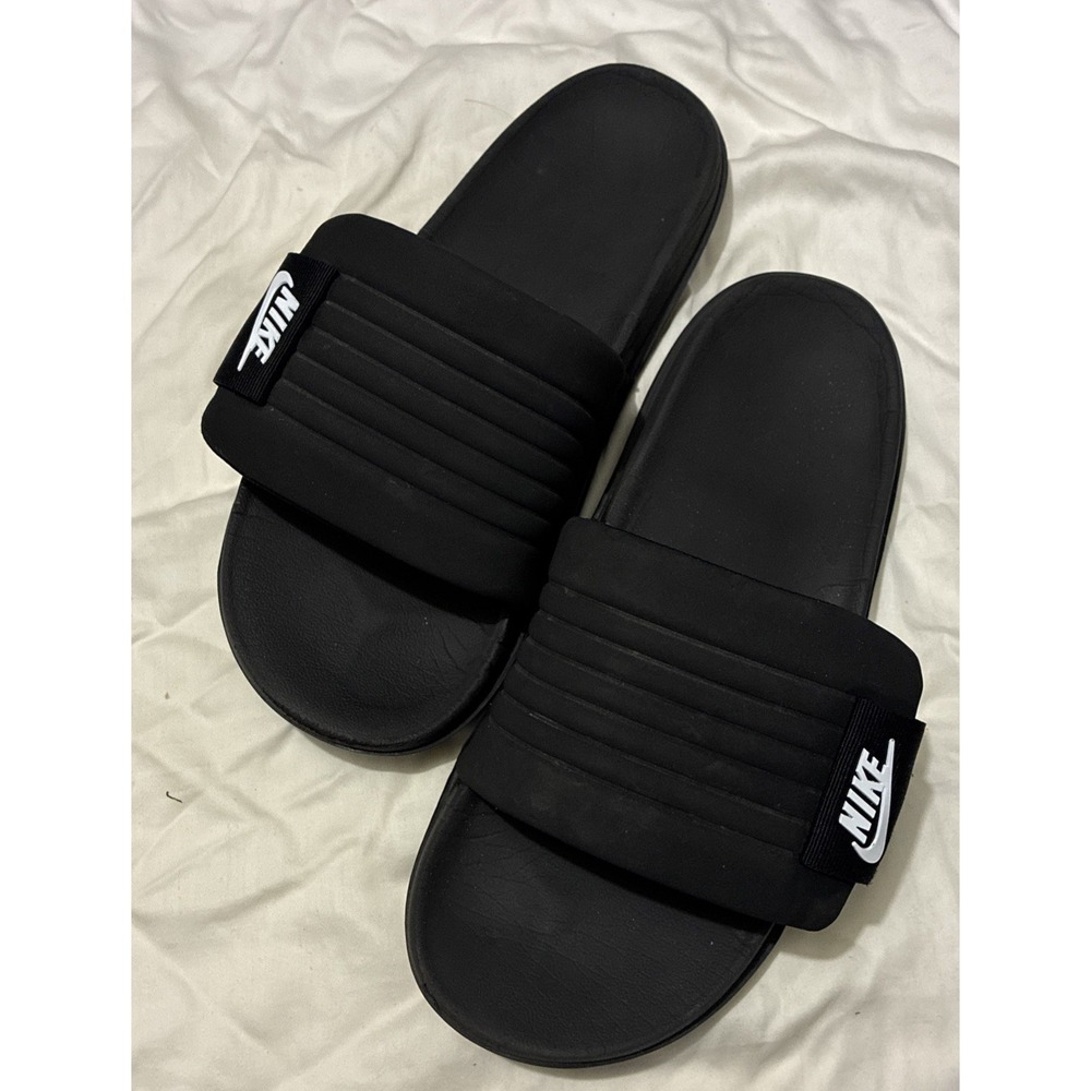 NIKE OFFCOURT ADJUST SLIDE BLACK SPORT SANDALS DQ9624-001 MENS SIZE 11 EUC